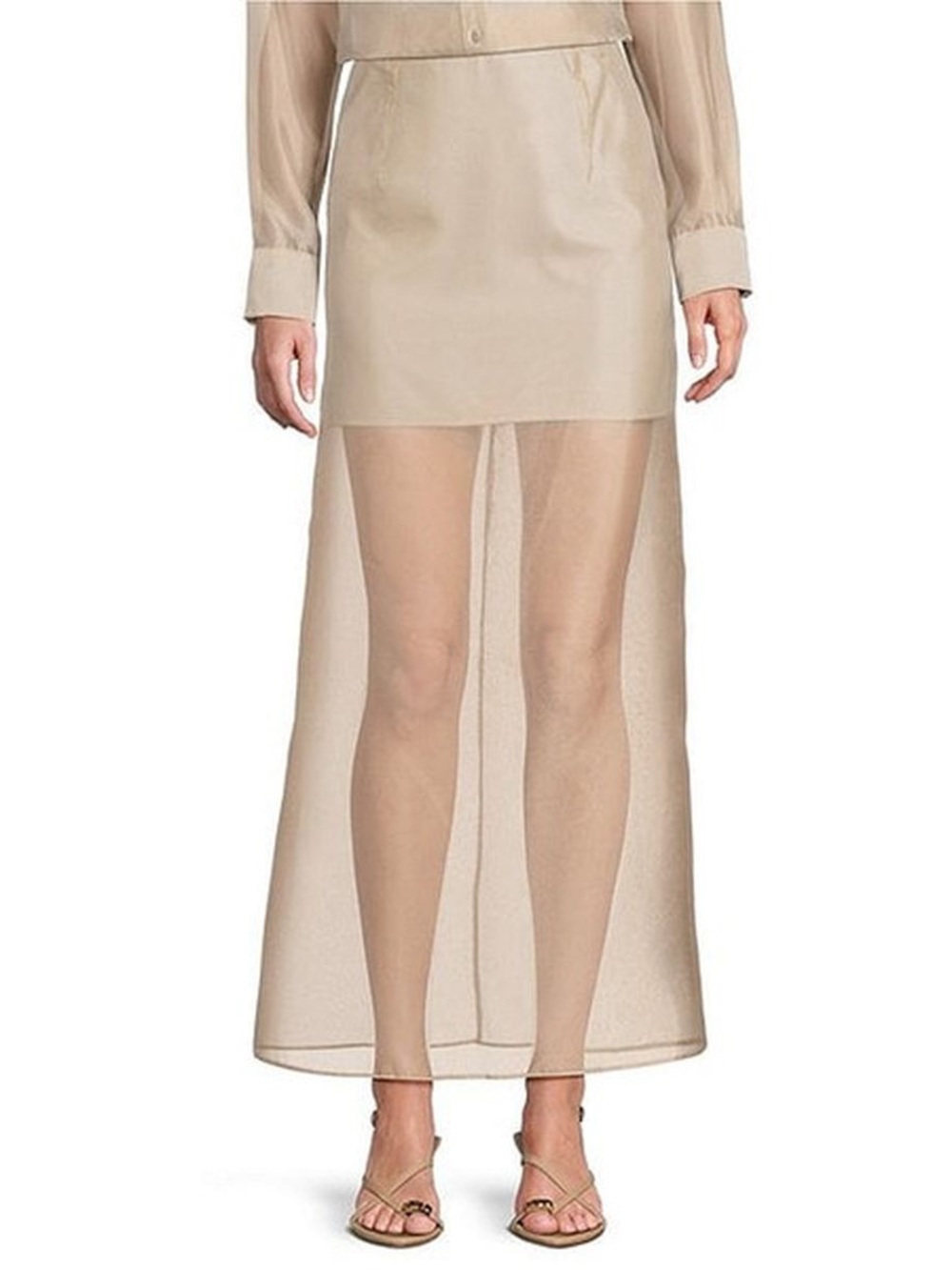 Antonio Melani Priscilla Sheer Organza Midi Skirt NWT Size 8 - Picture 2 of 10
